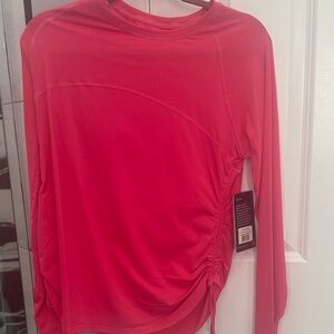 Elegant Long Sleeve Top in Vibrant watermelon